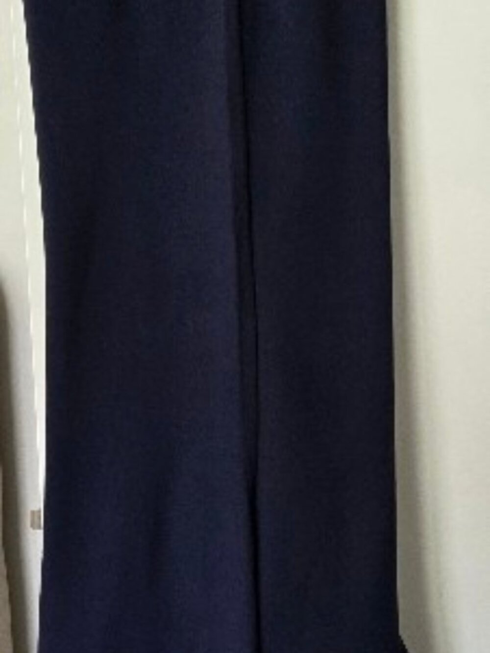 Lee Navy Slacks with Wide Leg and Pull-on Waist - Size 16 Short